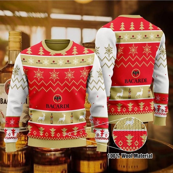 Bacardi White Rum Christmas Wool Ugly 
