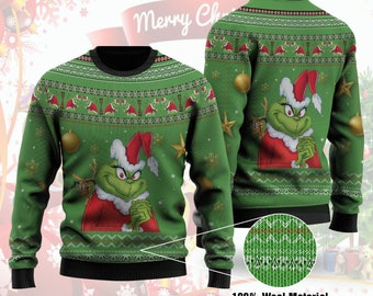 Grinch Ugly Sweater - Etsy Australia