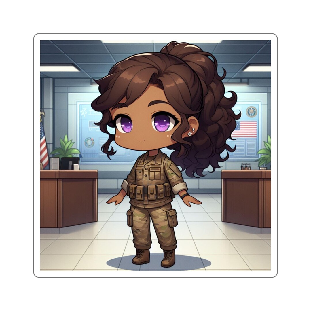 Military Chibi Sticker - Etsy