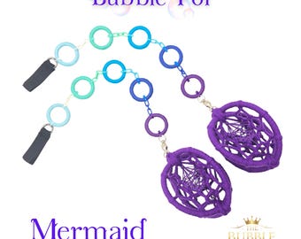 Poi de burbujas hecho a mano – Sirena, accesorios de arte fluido, circo, burbujas, juguete