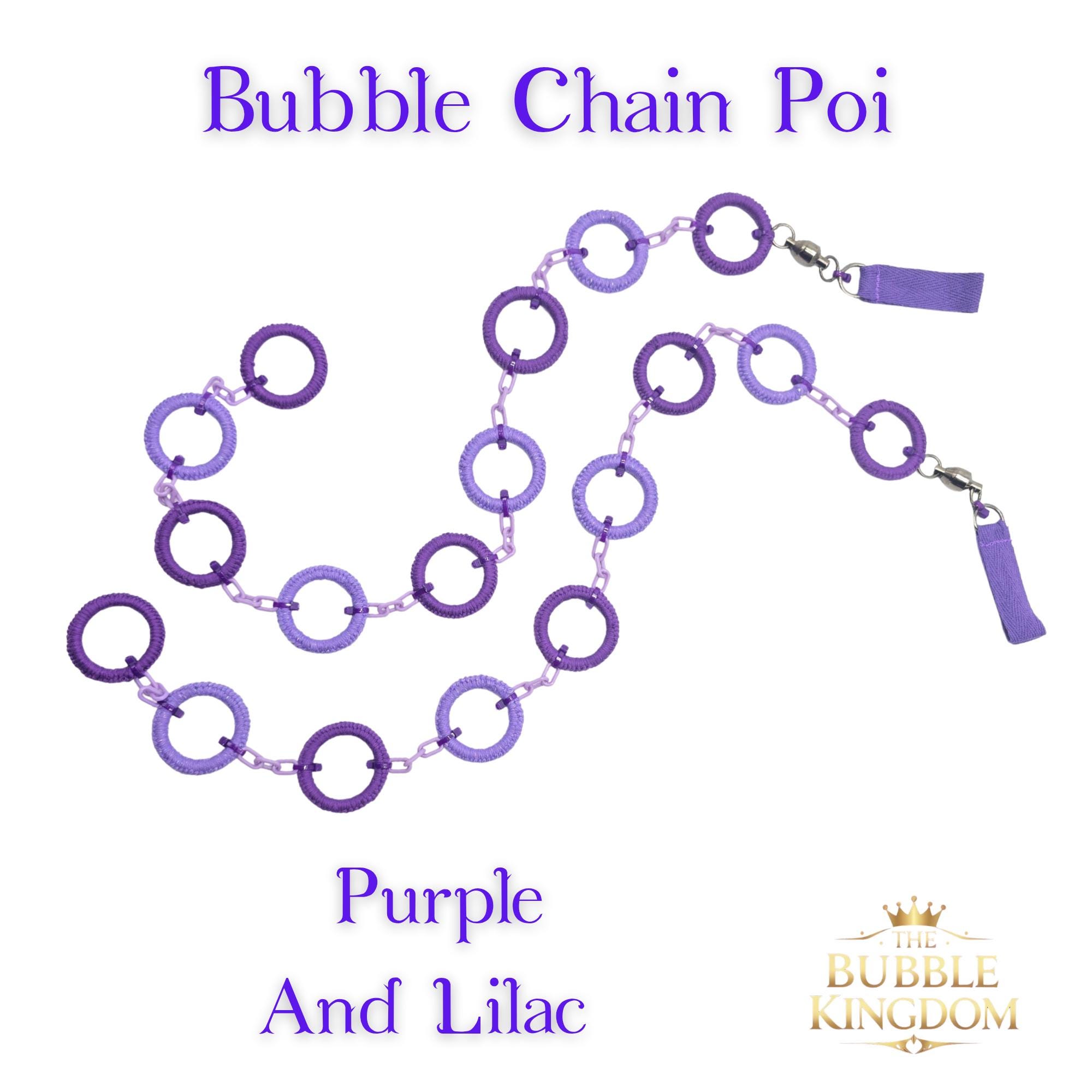 Handmade Bubble Chain Poi, Purple Lilac Flow Toy, Circus Props ...