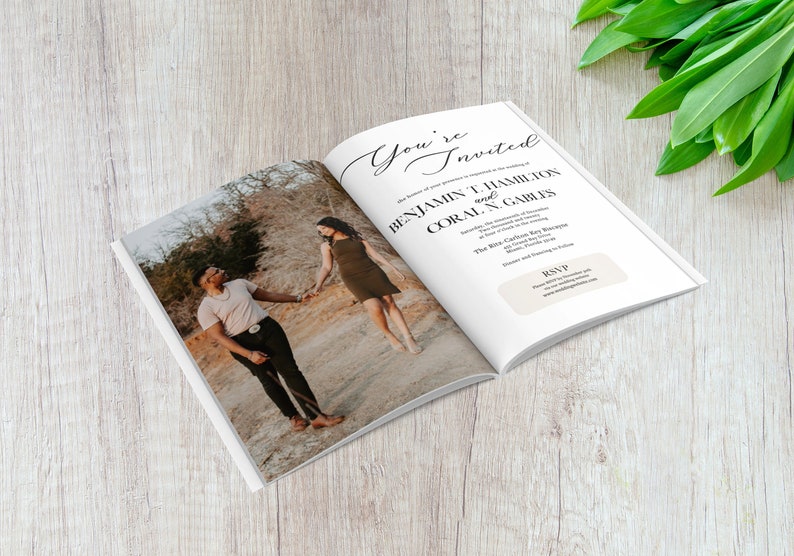 Wedding Magazine Invitations/ Wedding Magazine Programs/ - Etsy