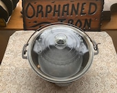 Unmarked Wagner Cast Iron Dutch Oven with Glass Basting Lid