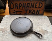 HTF Wagner Ware 3-Hole Handle Shallow Skillet