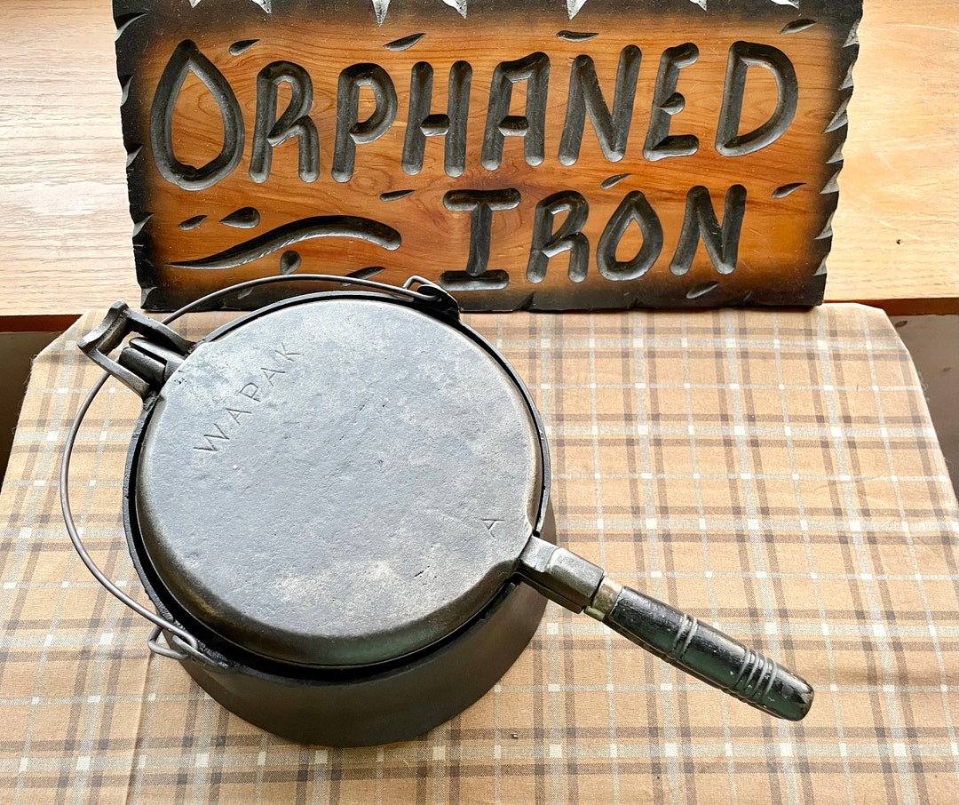 Rare Wapak 8 High Base Barrel Hinge Waffle Iron Etsy