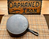 Rare Raised 9 Skillet with Heat Ring and Reinforced Handle