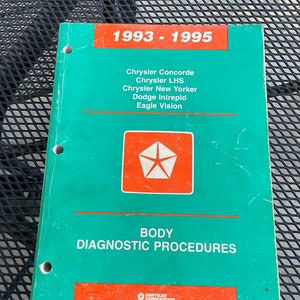 1993-1995 Chrysler Dodge Plymouth Service Shop Manual Supplement Concorde LHS New Yorker Intrepid Eagle Vision
