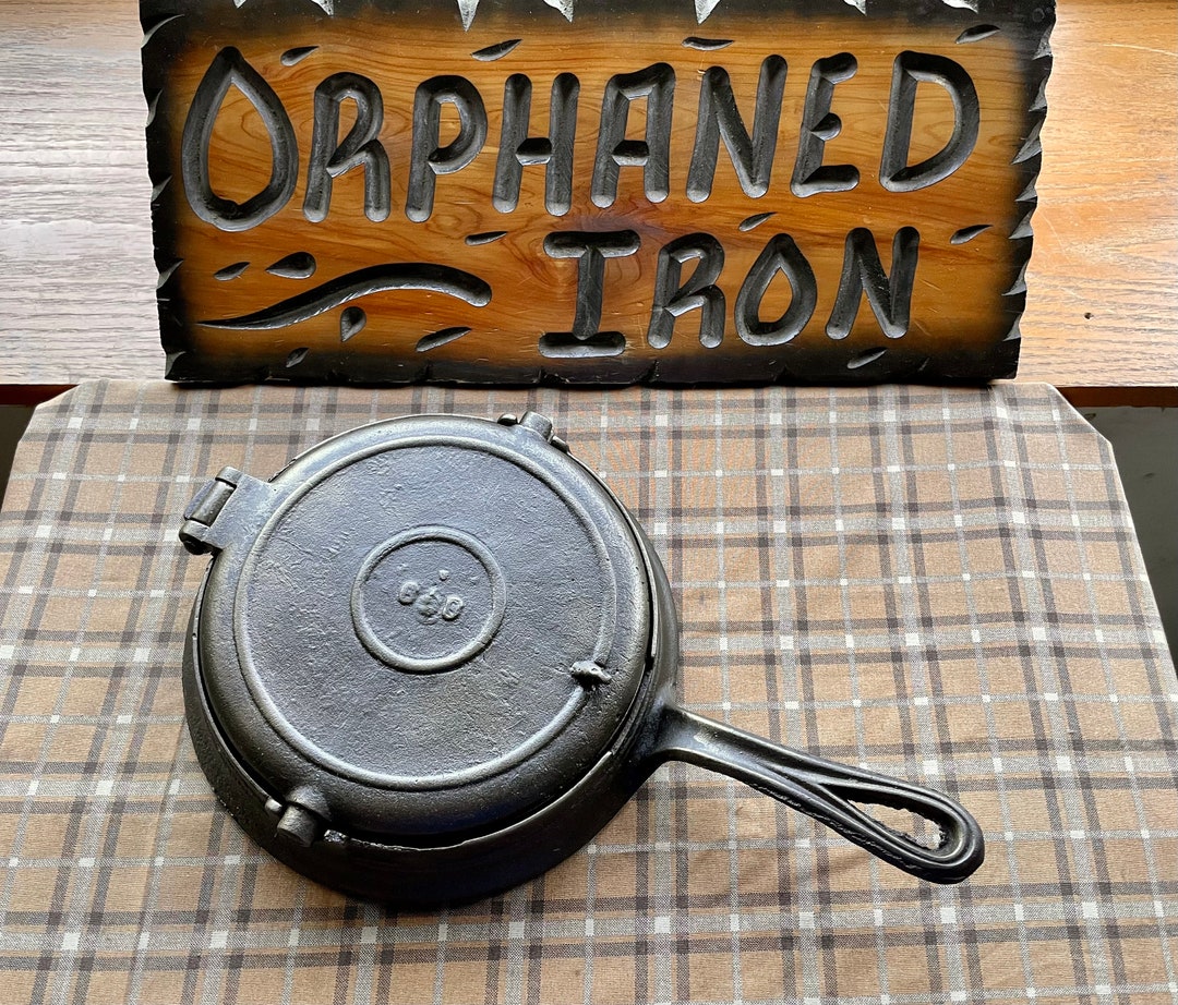 1800s Cast Iron flip Flop Waffle Iron Etsy