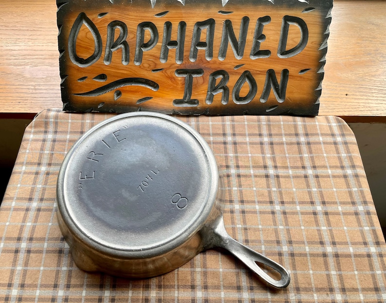 Rare Pregriswold Erie 8 Nickel Plated Cast Iron Skillet Etsy