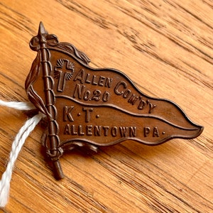 1900’s Knights Templar Allen Commandery #20 Allentown, PA Lapel Pin Badge