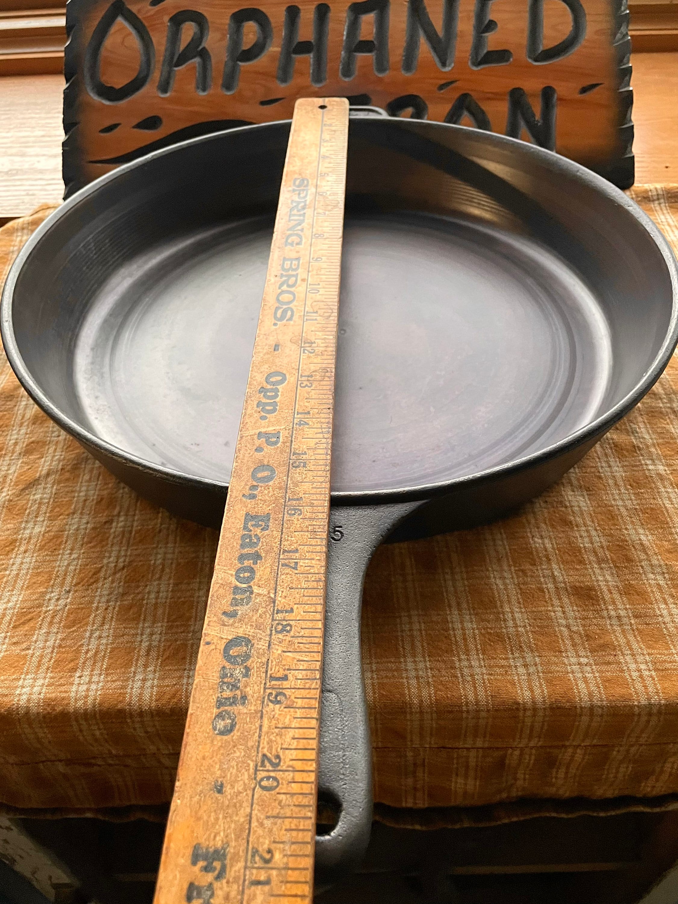 Rare AB&I 15 Cast Iron Milled Bottom Skillet 