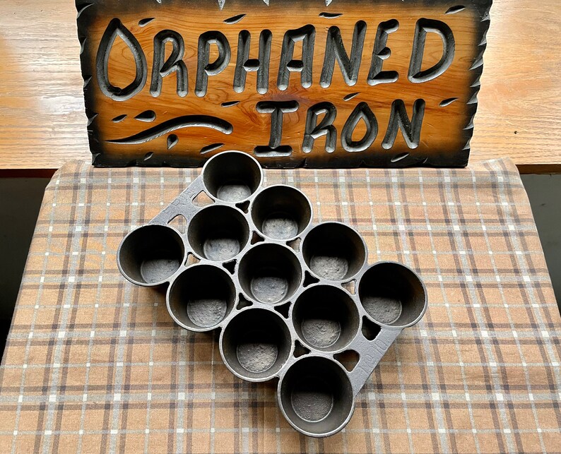 Rare Pregriswold Erie Cast Iron Muffin/popover Pan Etsy