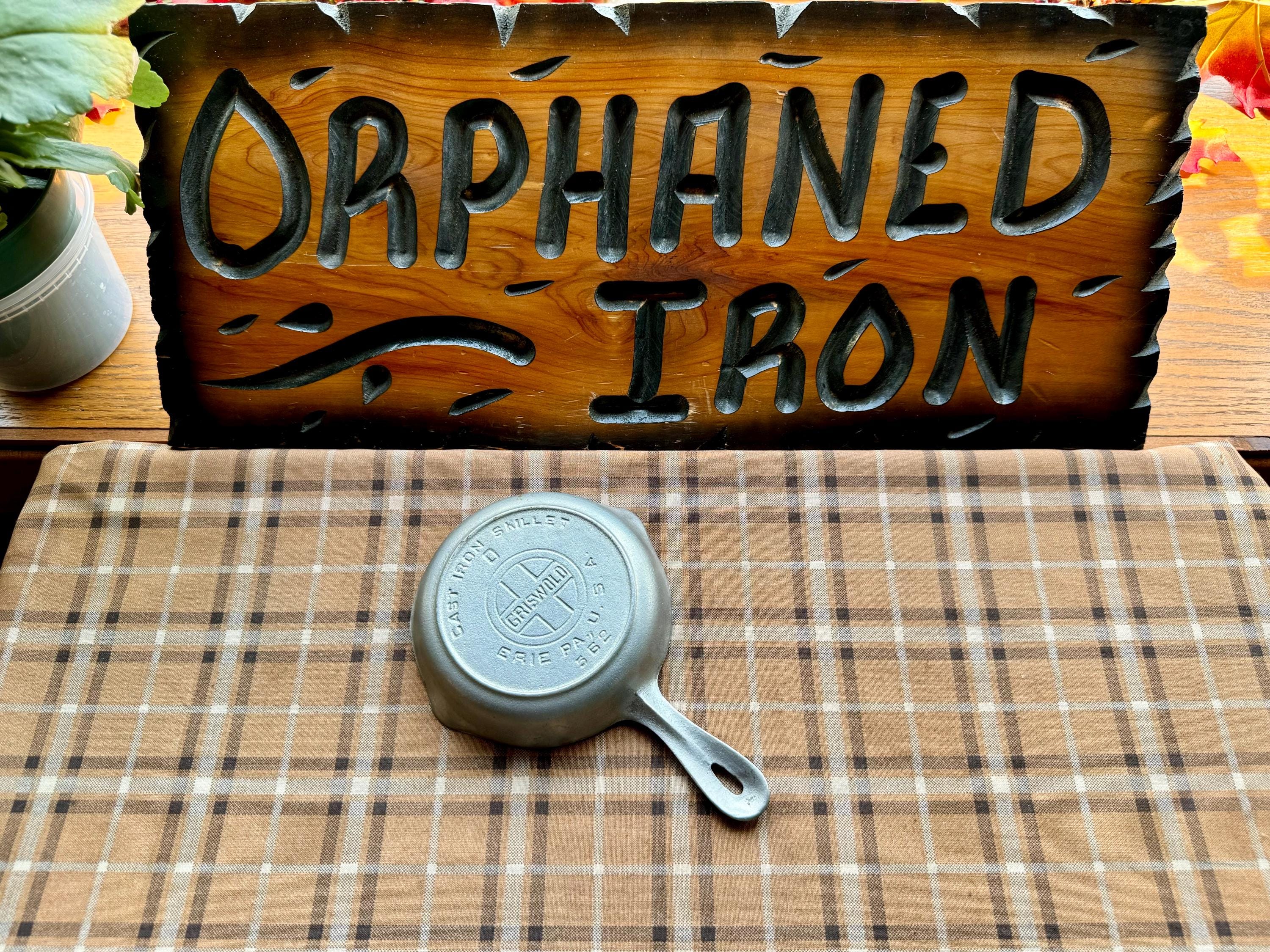 Rare! Griswold #0 Chrome Large Block Logo Cast Iron Skillet