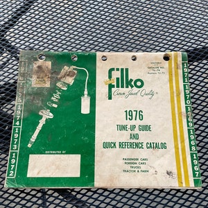 1976 Filco Engine Tune Up Specification Book Guide