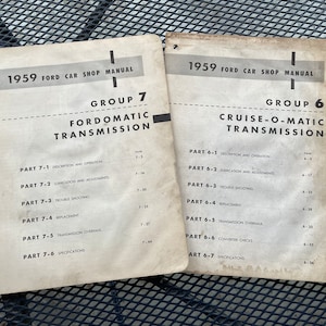 1955 Ford Car Partial Transmission Shop Service Repair Manuals