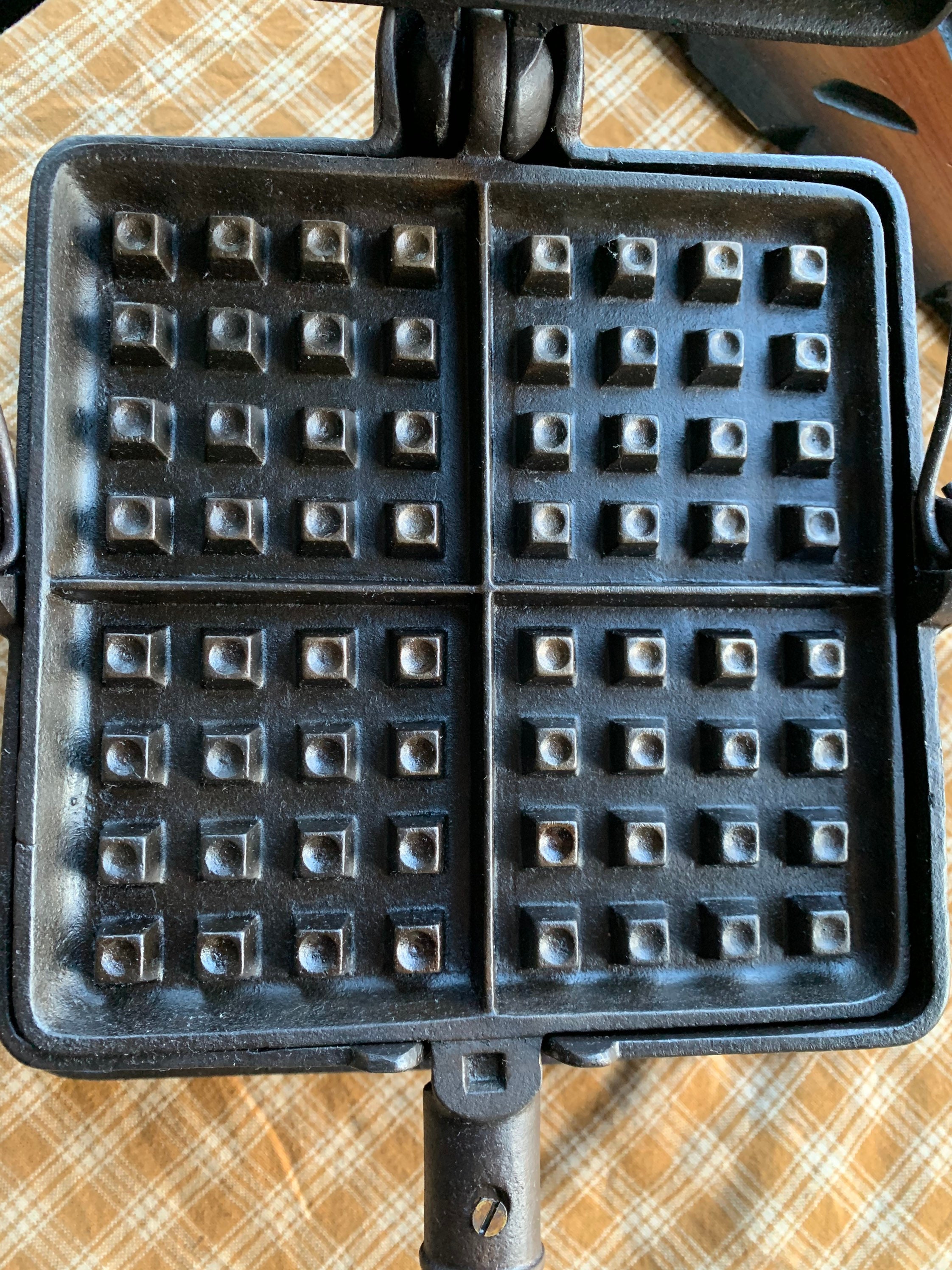 Rare Fanner High Base Square Waffle Iron Etsy