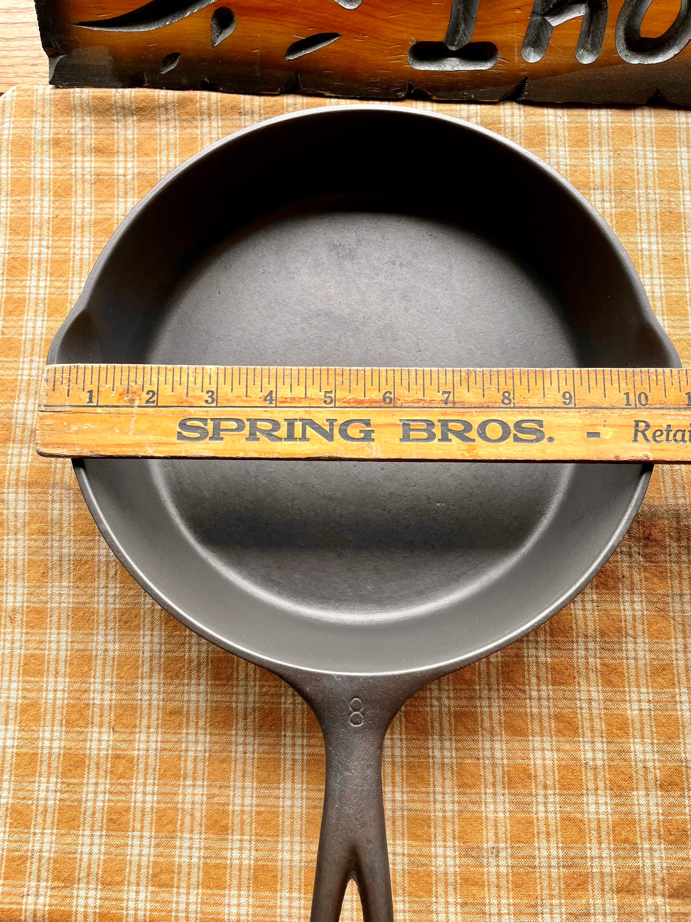 Vintage 8 Cast Iron Skillet With Heat Ring Etsy