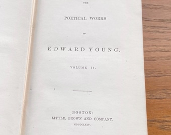 The British Poets Poetical Works Edward Young Volume Two Book