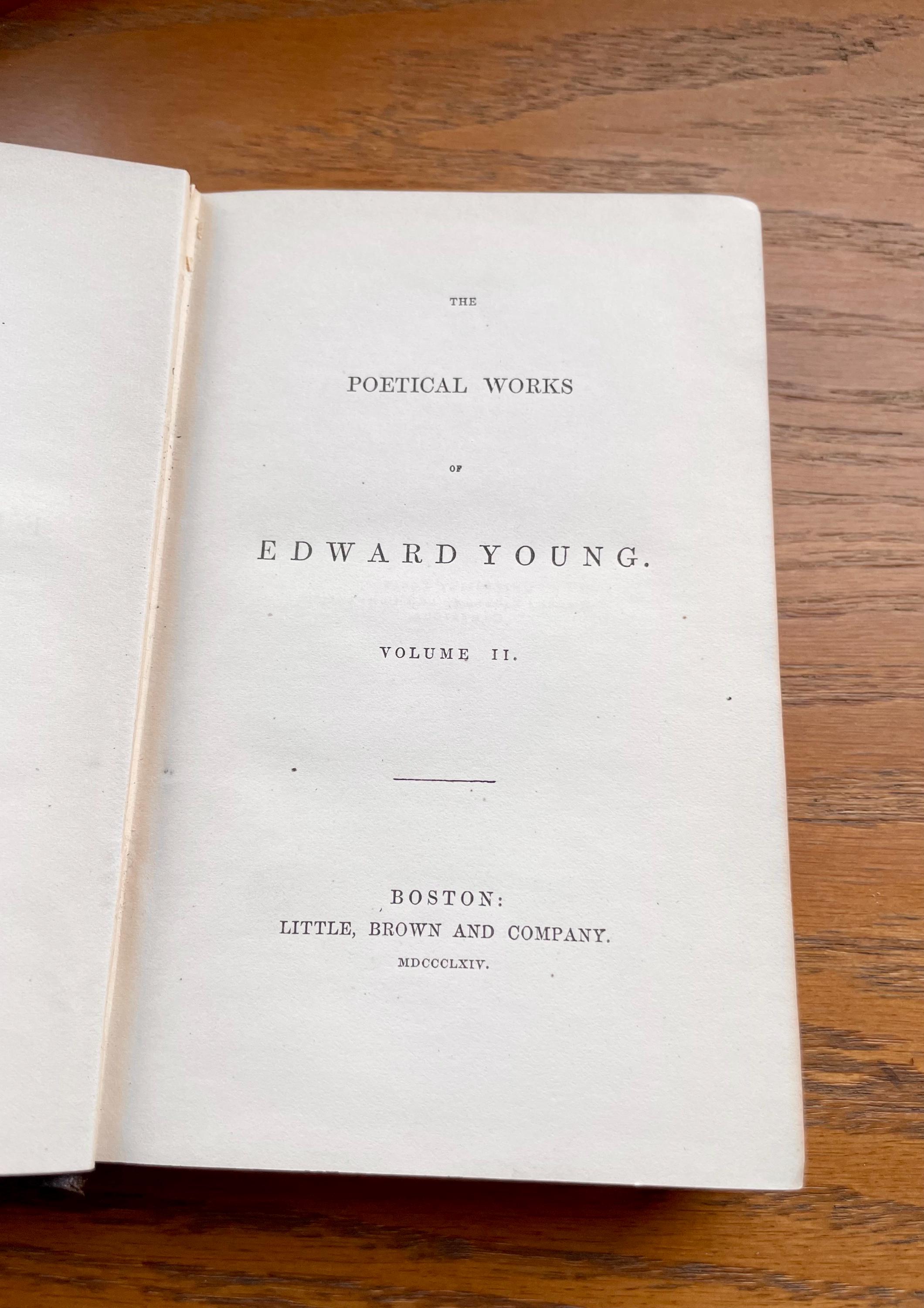 The British Poets Poetical Works Edward Young Volume Two Book - Etsy