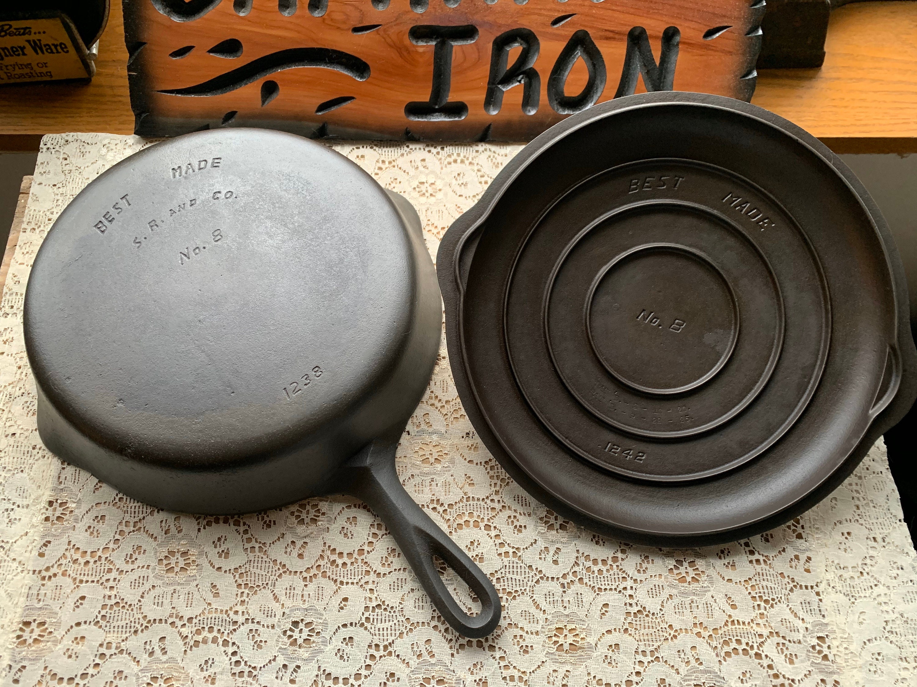 Vintage 8 Inch Cast Iron Skillet #4 Frying Pan Made in Taiwan