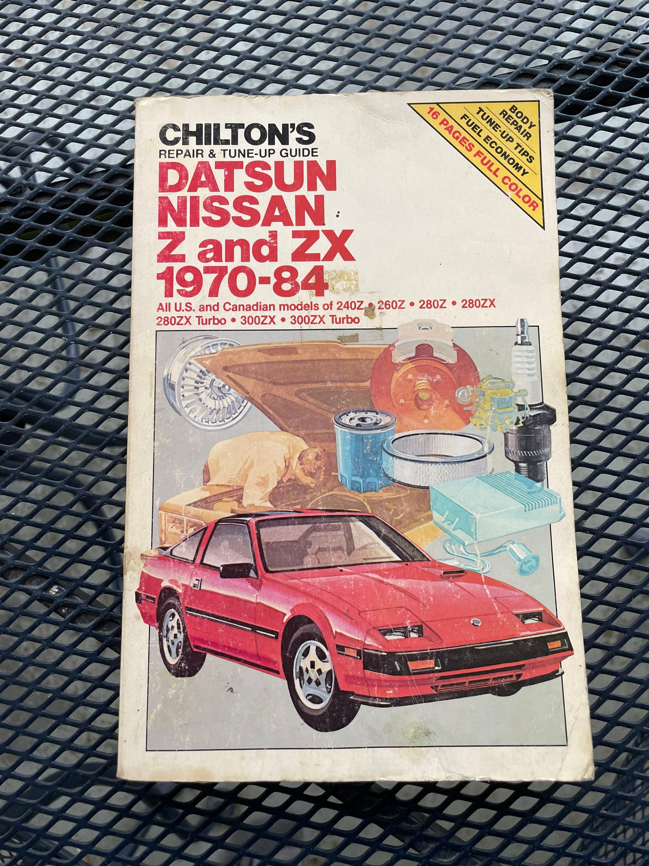 Chilton's Datsun Nissan Z & ZX Repair Manual 1970-84 - Etsy