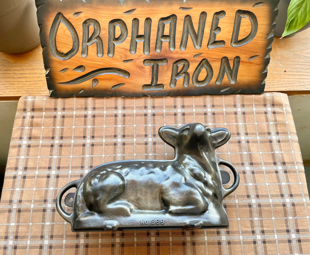 Griswold Lamb Cake Mold Cast Iron Baking Set Etsy