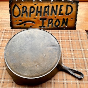 Rare! Wapak #12 Block Logo Cast Iron Skillet