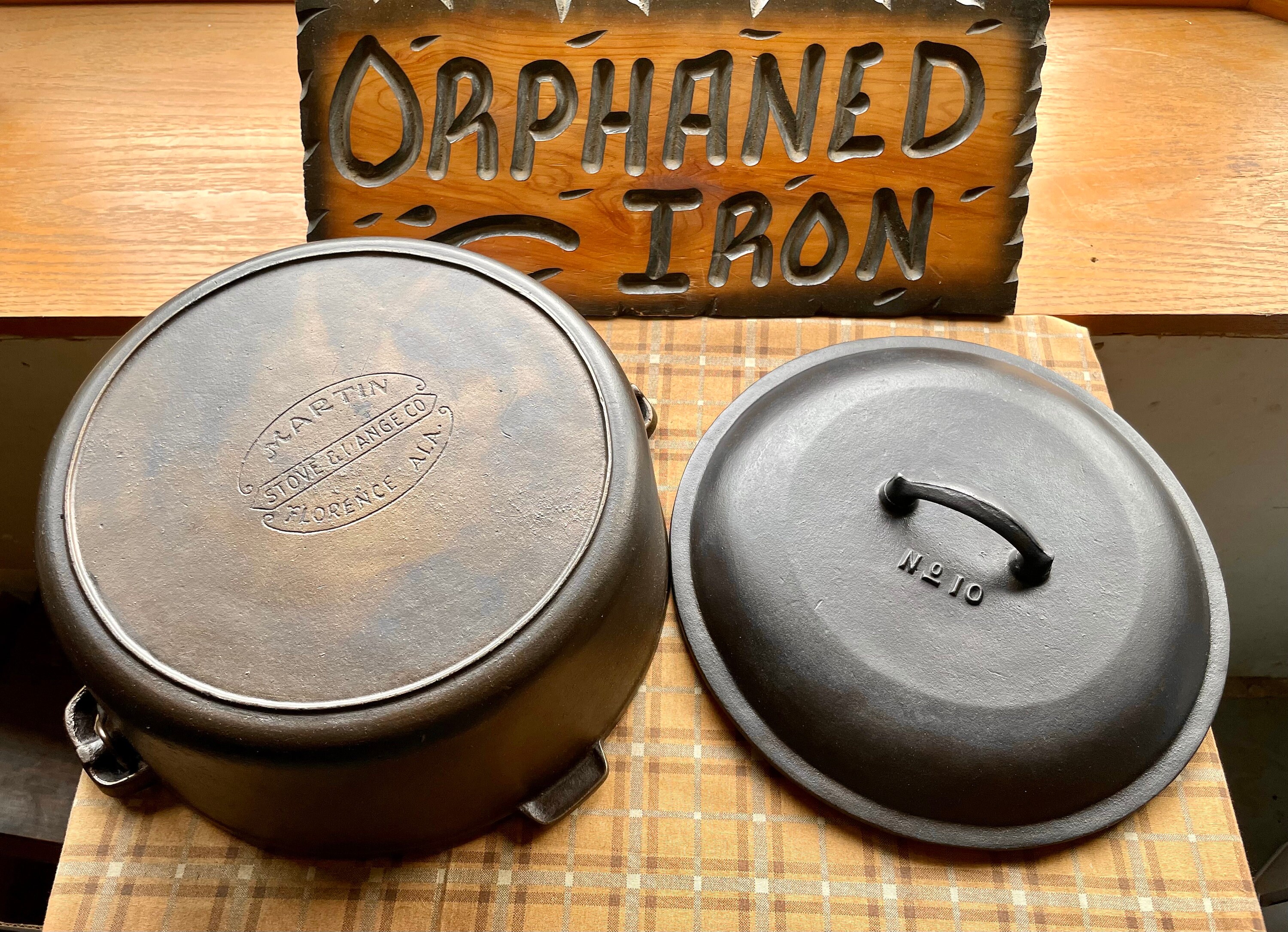 RARE! Martin #10 Hamburger Logo Cast Iron Dutch Oven - Etsy
