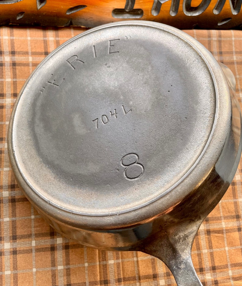 Rare Pregriswold Erie 8 Nickel Plated Cast Iron Skillet Etsy