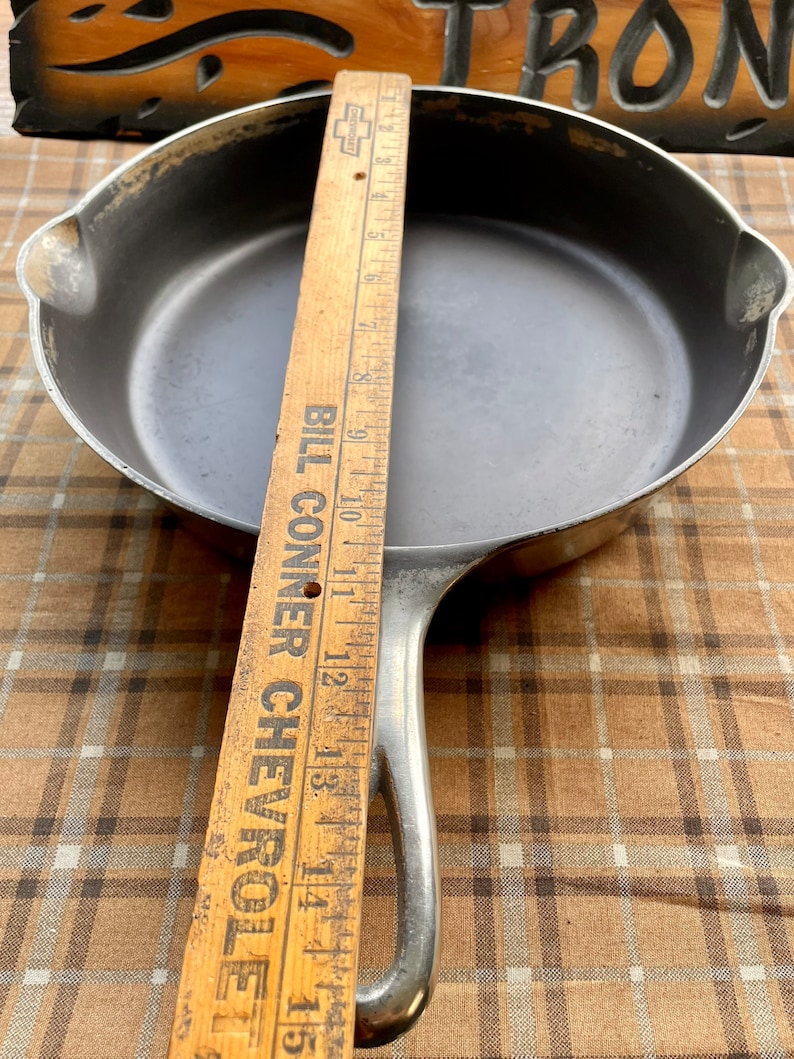 Rare Pregriswold Erie 8 Nickel Plated Cast Iron Skillet Etsy