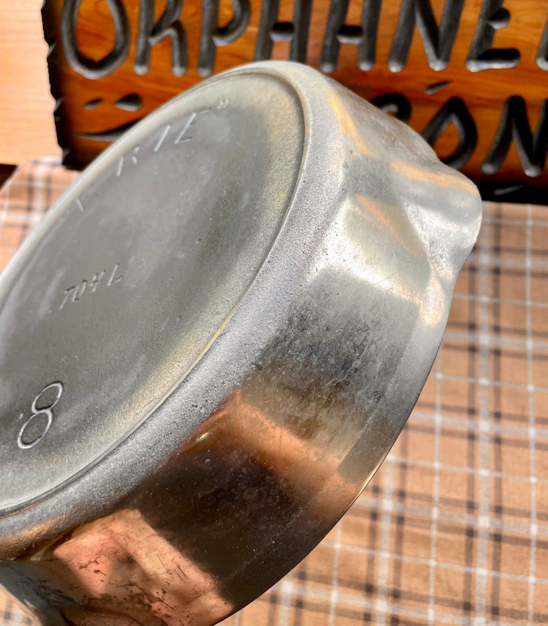 Rare Pregriswold Erie 8 Nickel Plated Cast Iron Skillet Etsy