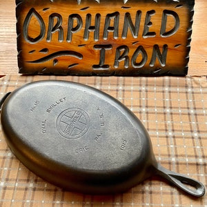 Fully Restored GRISWOLD Cast Iron SKILLET Frying Pan 8" SMALL BLOCK  LOGO Flat