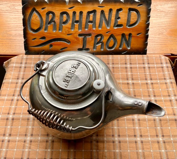 Rare Erie Nickel Plated Cast Iron 8 Tea Kettle Humidifier Etsy