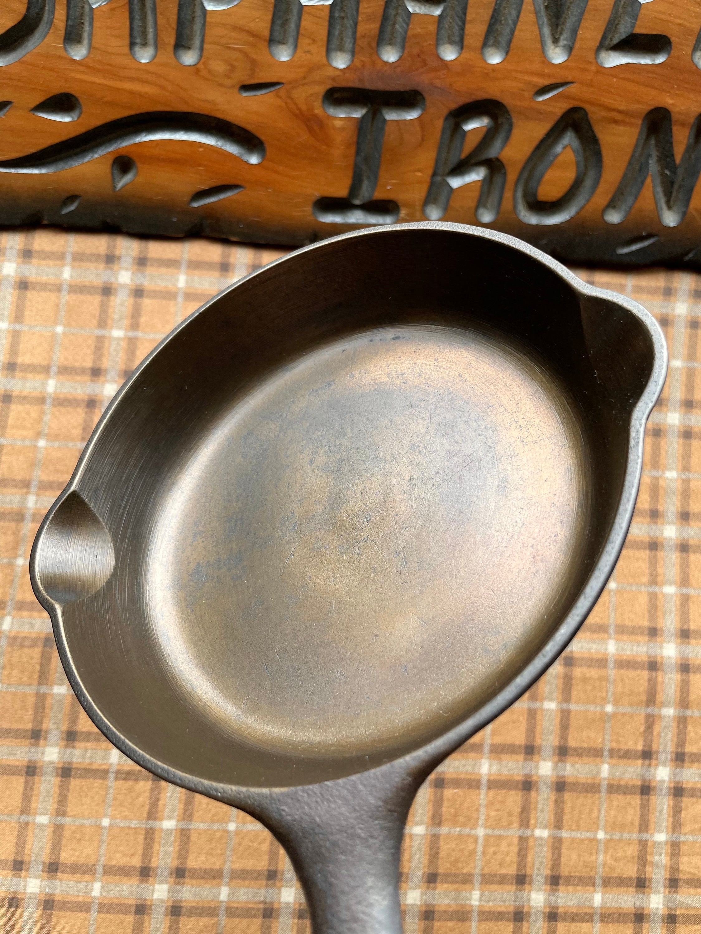 My husband got his holy grail of cast iron for Christmas 2019. Griswold #20  Hotel Skillet. : r/castiron