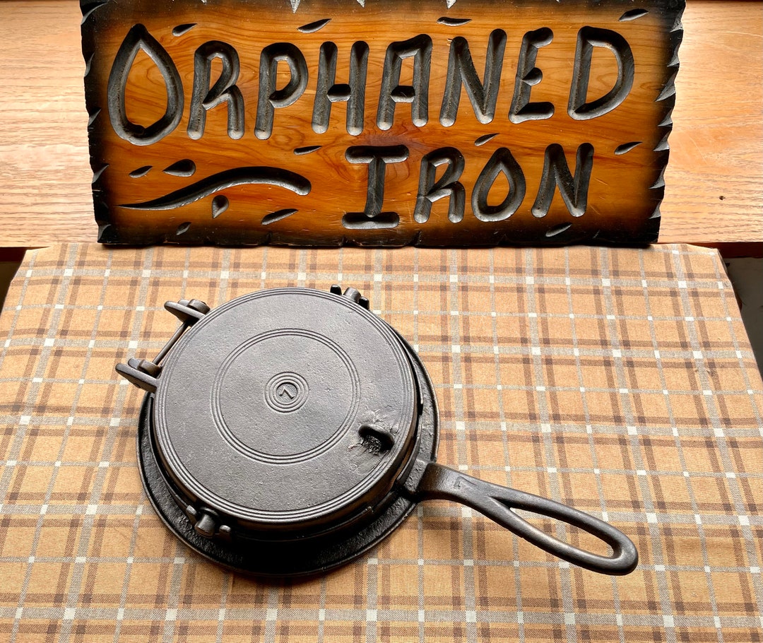 1800s Cast Iron flip Flop Waffle Iron Etsy