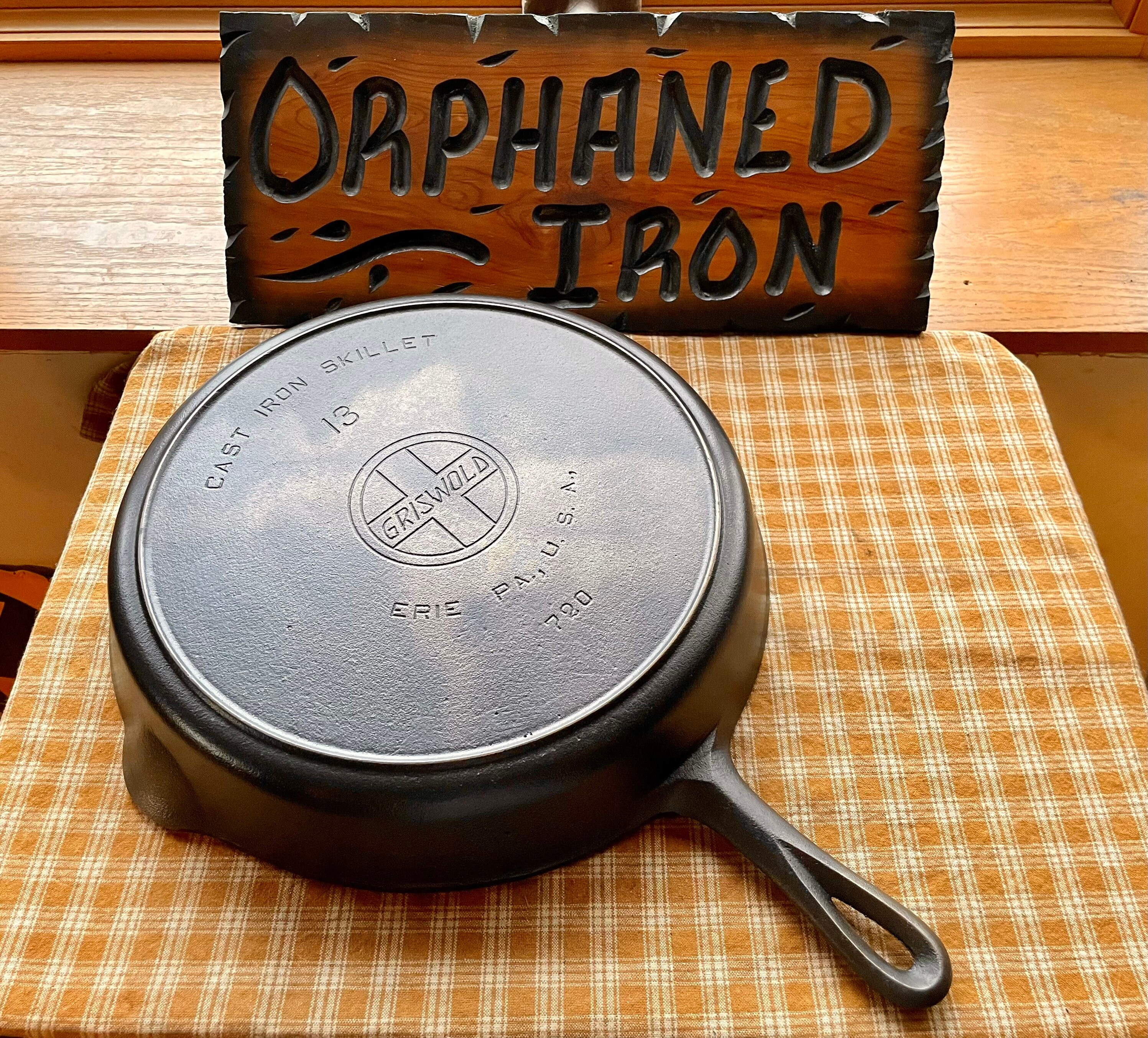 RARE Griswold 13 Slant Logo Cast Iron Skillet 