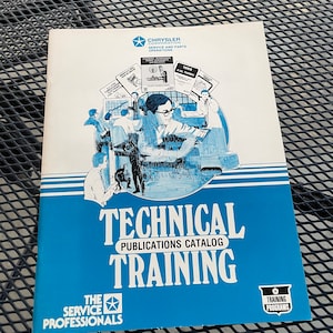 1985 Chrysler Technical Training Service Publications Catalog