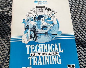 1985 Chrysler Technical Training Service Publications Catalog