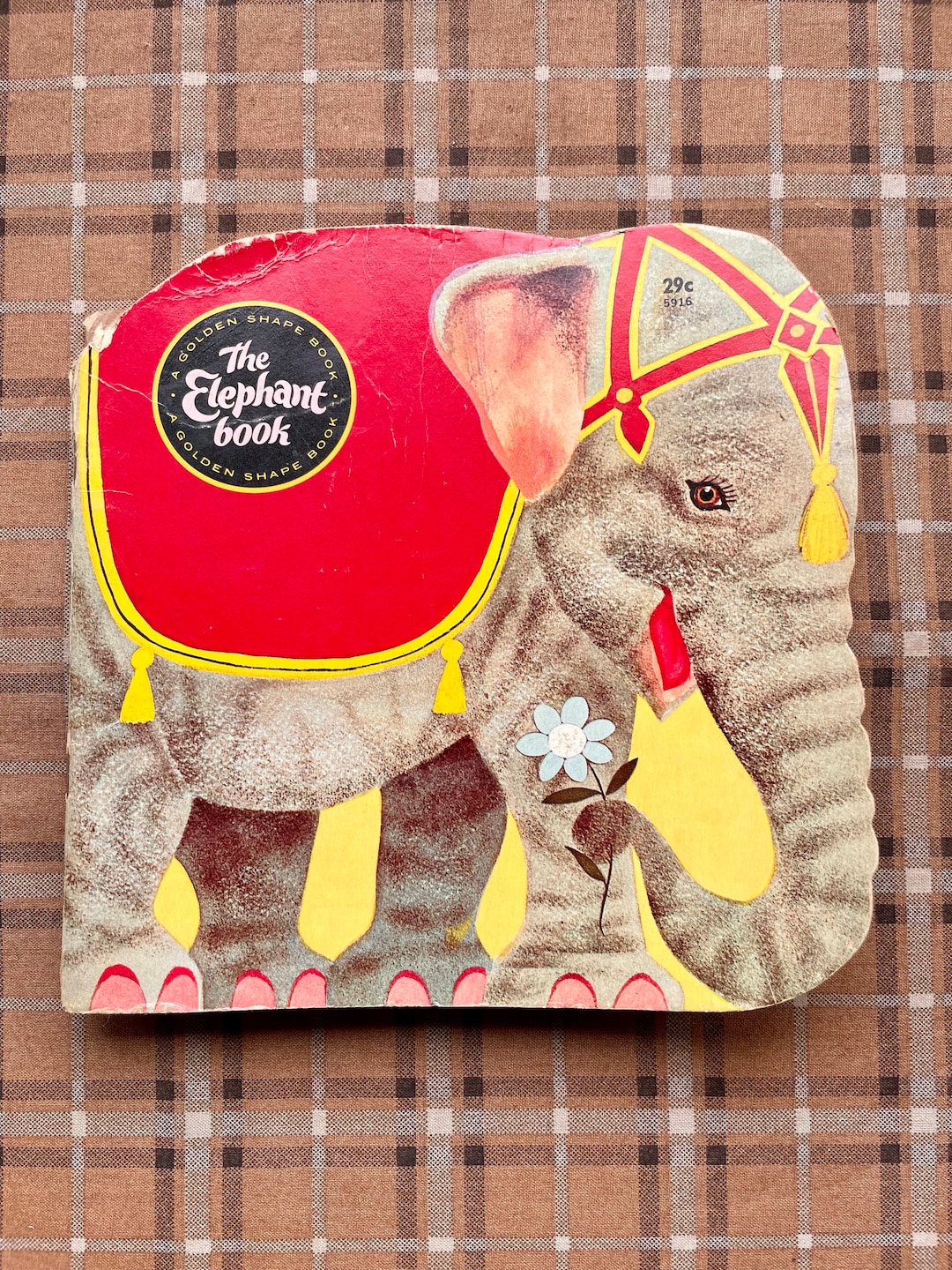 The Elephant Book Vintage Golden Shape Children's Book - Etsy