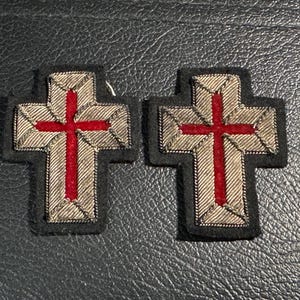 Vintage Knights Templar Commandery Cross Sleeve Patches
