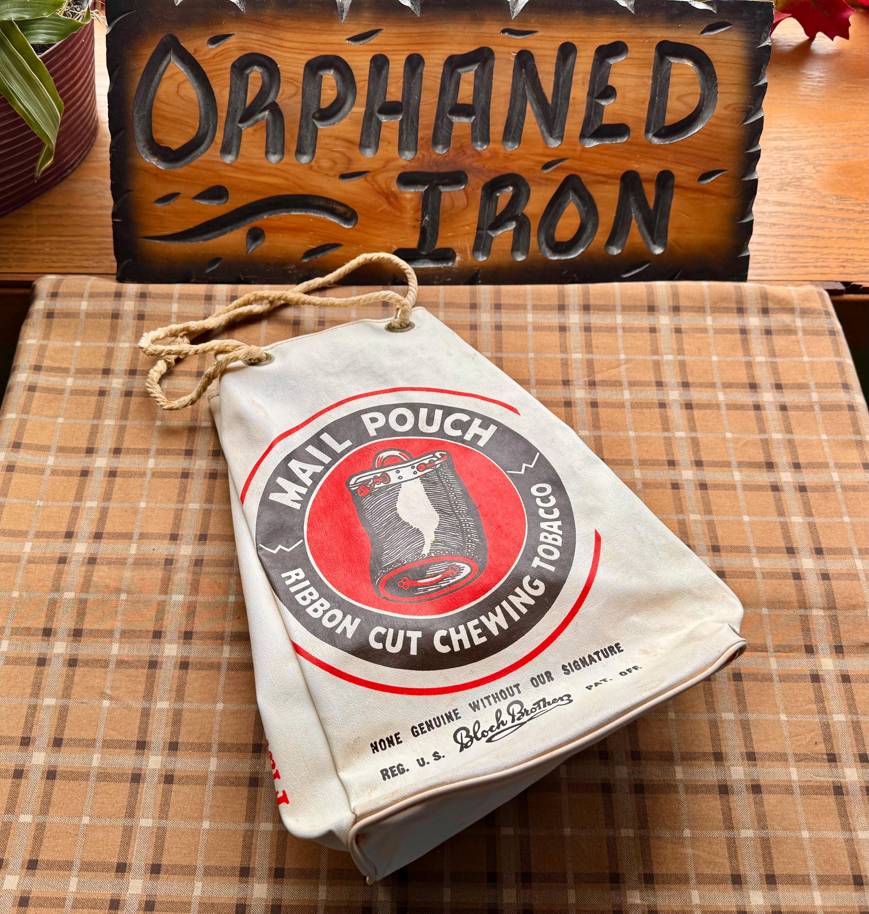mail pouch chewing tobacco review Vintage Mail Pouch Ribbon Cut Chewing Tobacco Advertising Bag