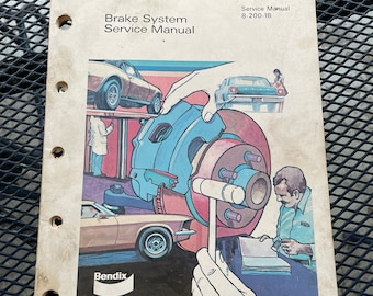 Vintage Bendix Brake Systems Service Shop Manual Supplement