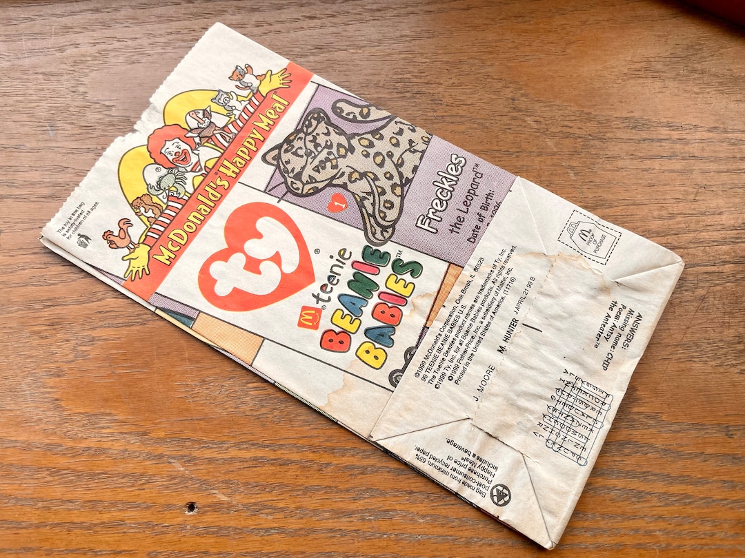 1999 Mcdonald’s Happy Meal Beanie Baby TY Paper Bag - Etsy