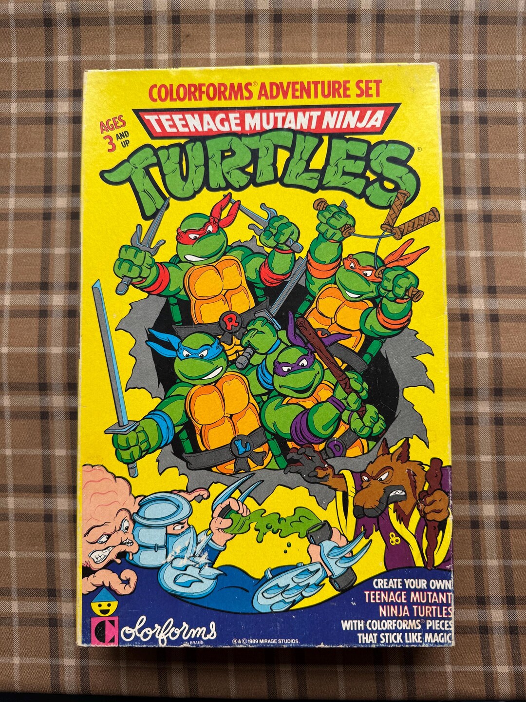 1989 Teenage Mutant Ninja Turtles Coloforms Adventure Set Mirage