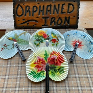 Four Vintage Oriental Hand Fans