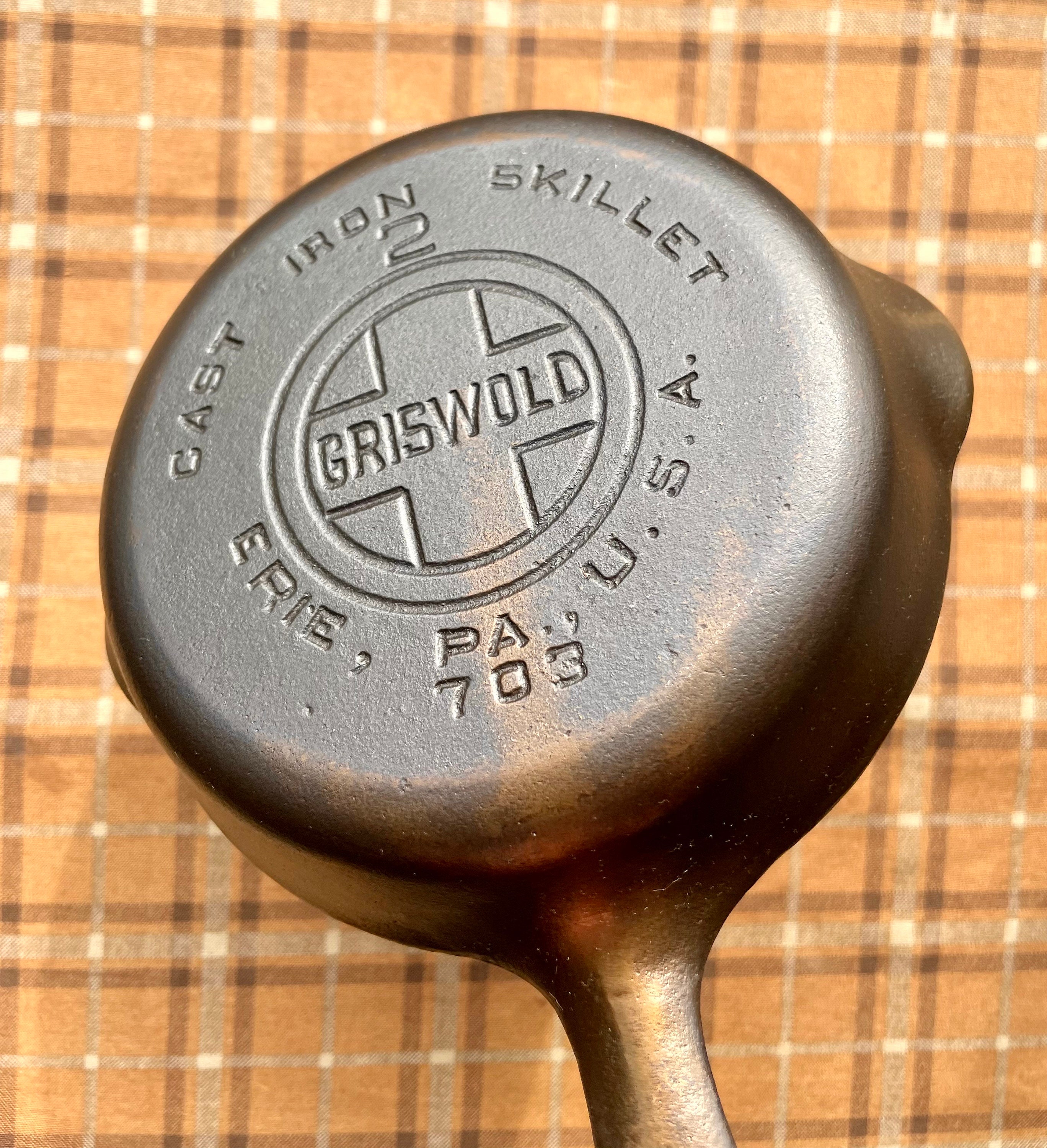 Six Balloons Vintage Delights: Griswold Cast Iron Skillet #2 Rare Antique