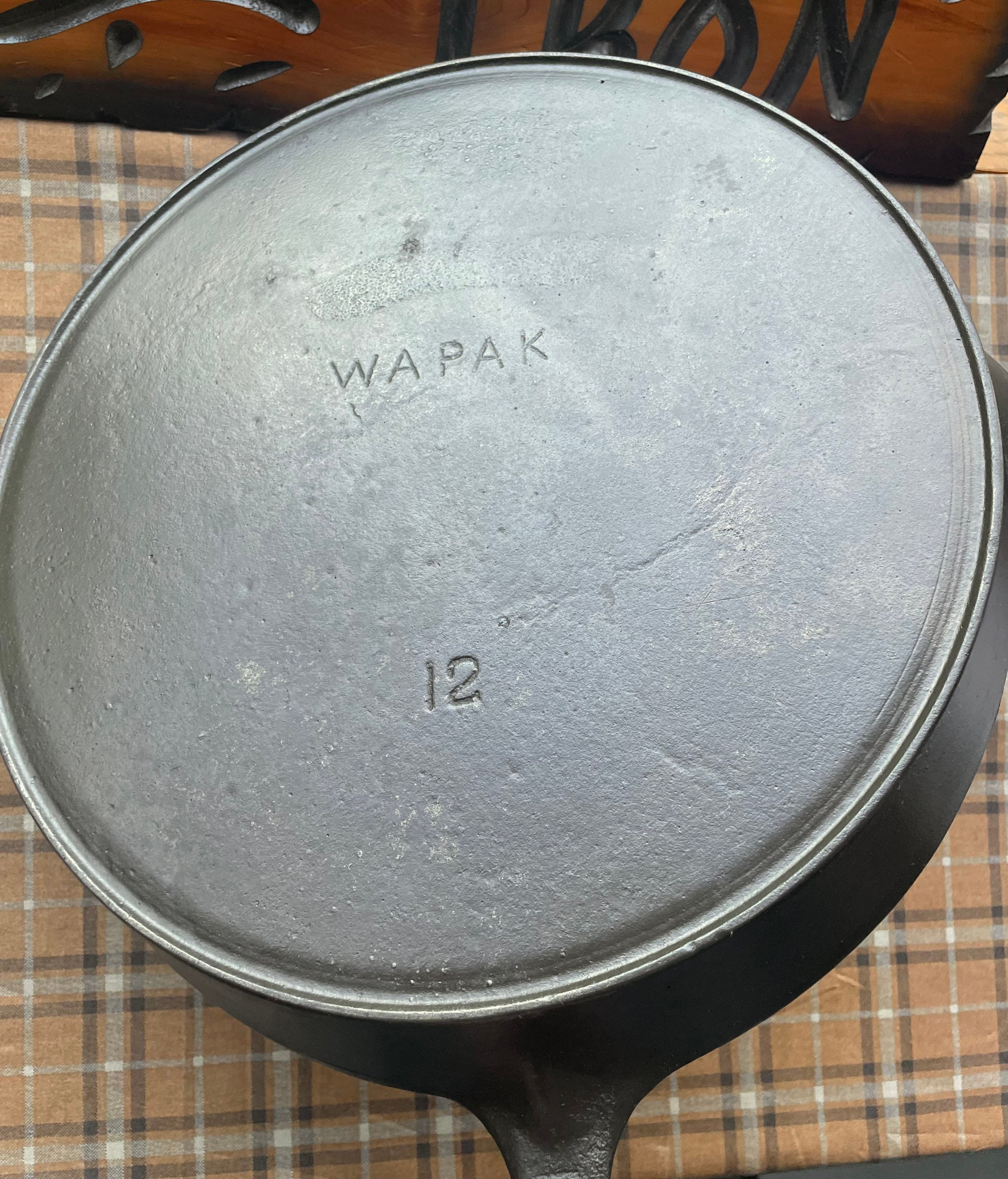 Rare Wapak 12 Block Logo Cast Iron Skillet Etsy