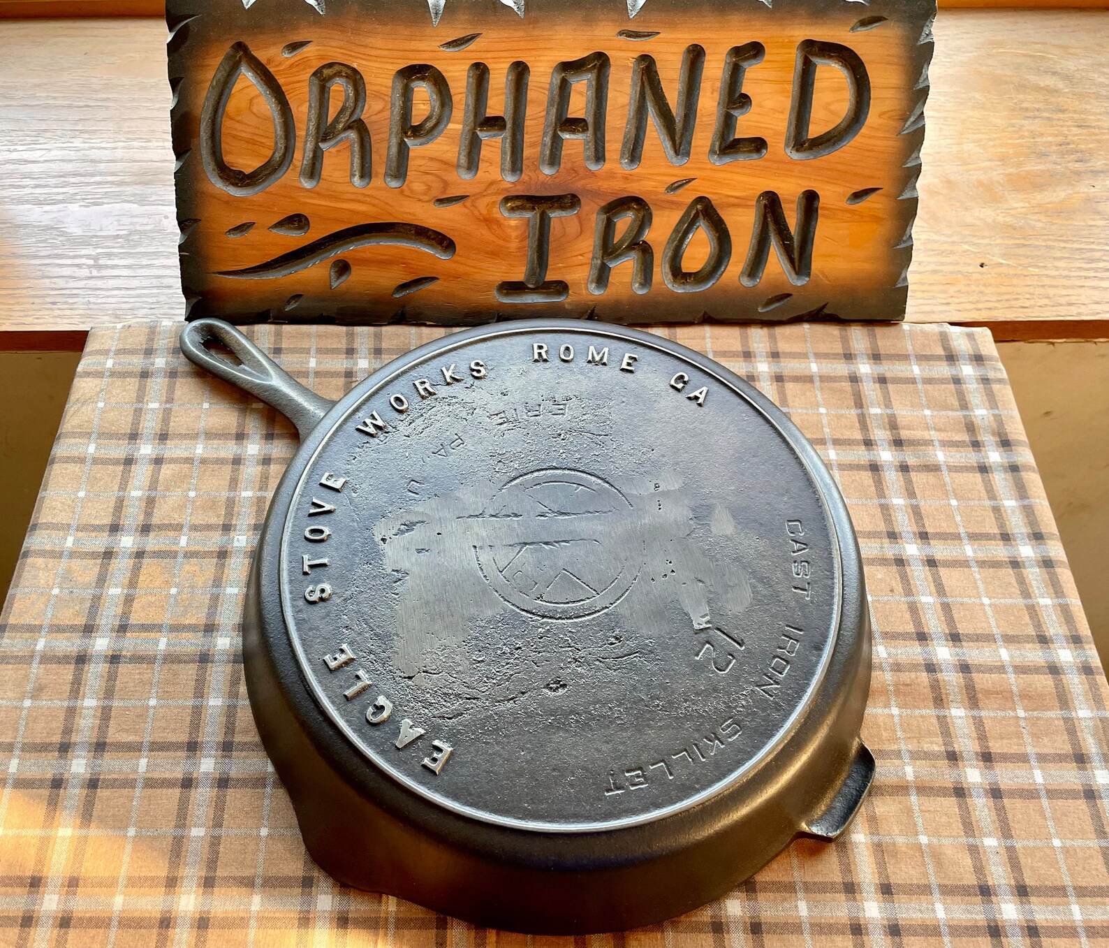 RARE Eagle Stove Works 12 Griswold Recast Cast Iron Skillet Etsy