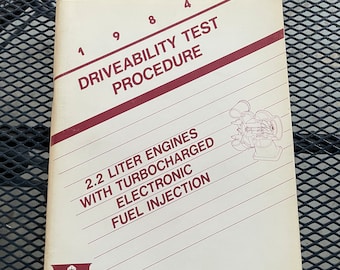1984 Chrysler 2.2L Engine Electronic Fuel Injection Driveability Test Procedure Service Shop Manual