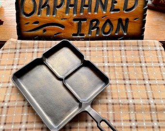 Griswold #666 Large Block Logo Divided Breakfast Skillet